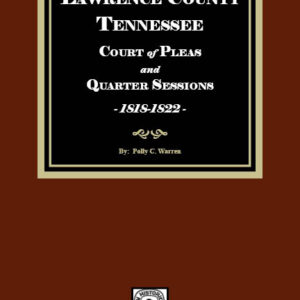 Cover of a legal book on Tennessee Court of Pleas and Quarter Sessions from 1815-1829.